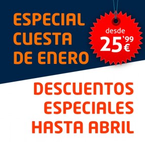 ESPECIAL  CUESTA  DE ENERO, descuentos  especiales  hasta abril